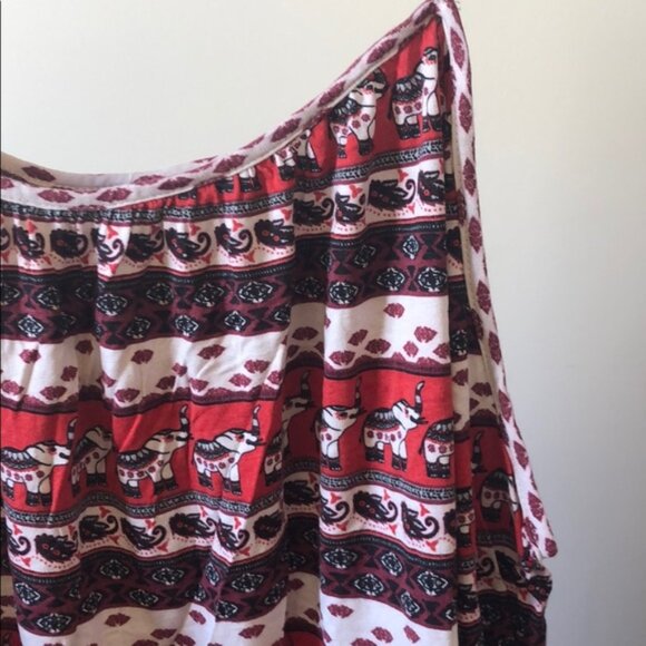 New H&M x Coachella elephant tribal festival bohemian boho cold shoulder blouse - Picture 6 of 14